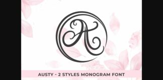 Austy Monogram Font Poster 1