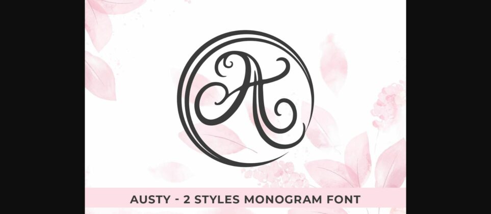 Austy Monogram Font Poster 1