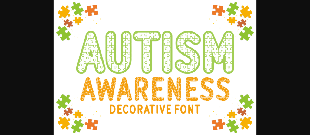 Autism Awareness Font Poster 3