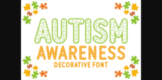 Autism Awareness Font Poster 1