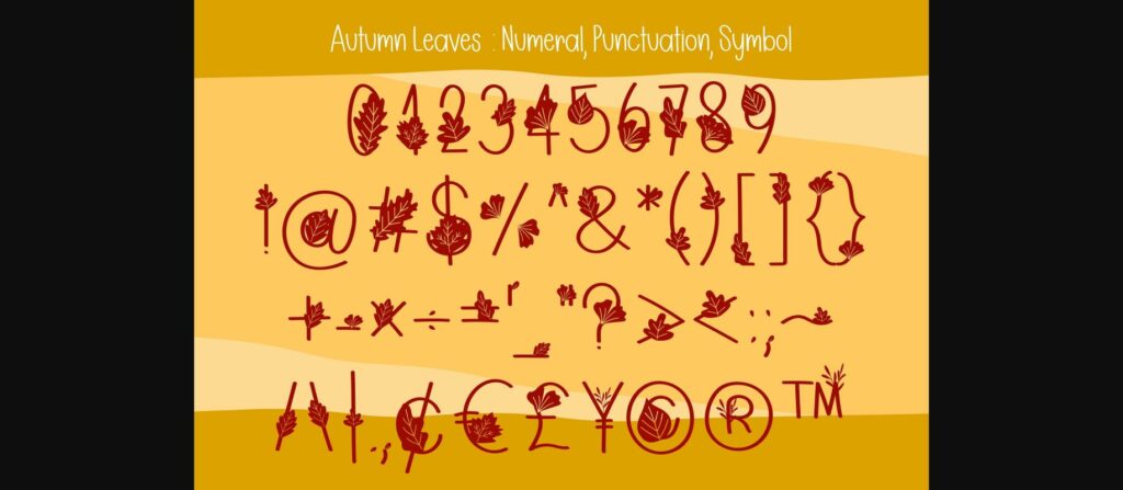Autumn Leaves Font Poster 7