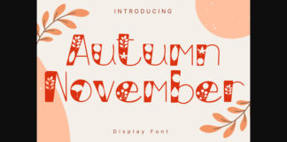 Autumn November Font Poster 1