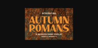 Autumn Romans Font Poster 1