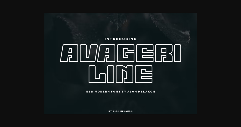 Avageri Line Font Poster 3