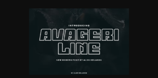 Avageri Line Font Poster 1