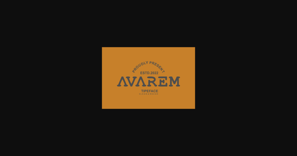 Avarem Font Poster 1