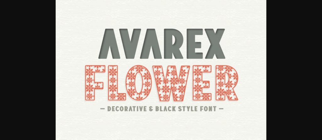 Avarex Flower Font Poster 3