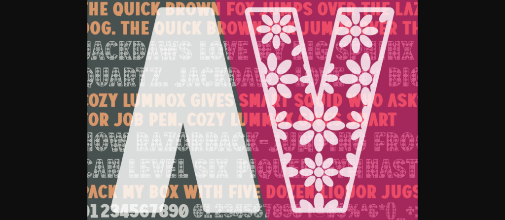 Avarex Flower Font Poster 5