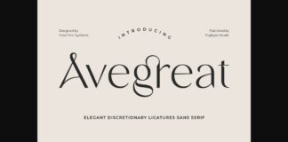 Avegreat Font Poster 1