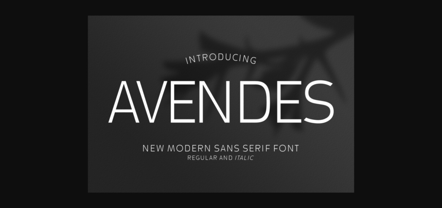 Avendes Font Poster 3