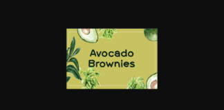 Avocado Brownies Font Poster 1