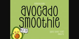 Avocado Smoothie Font Poster 1