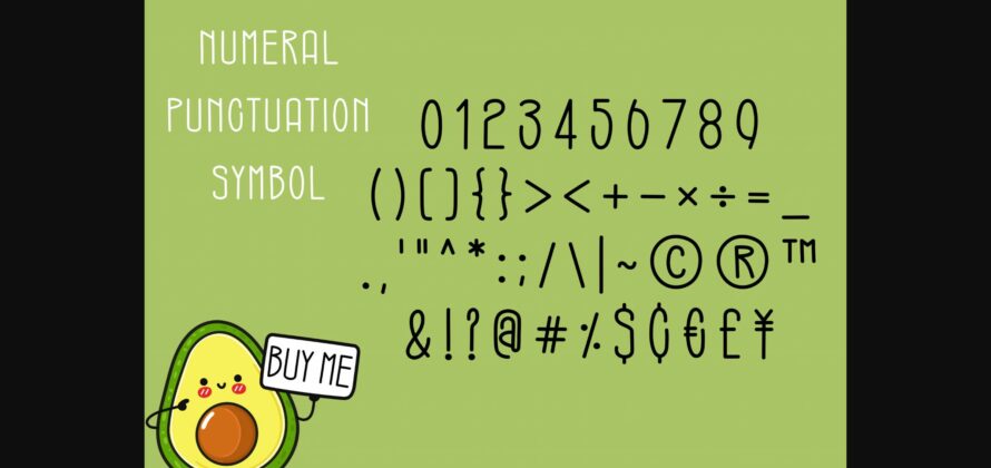 Avocado Smoothie Font Poster 6