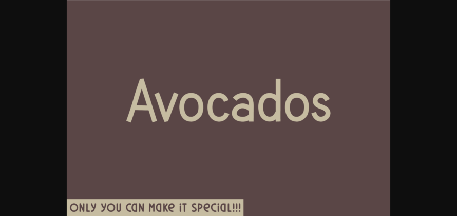 Avocados Font Poster 1