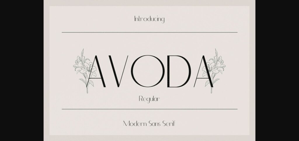 Avoda Font Poster 3