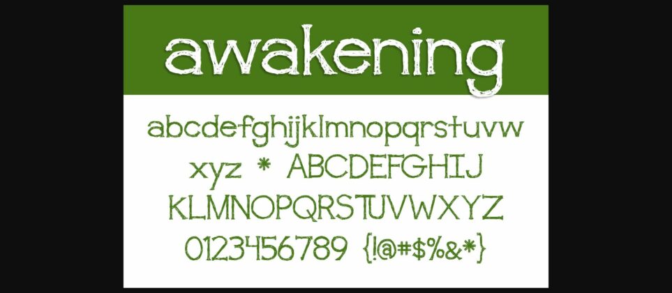 Awakening Font Poster 4