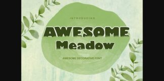 Awesome Meadow Font Poster 1