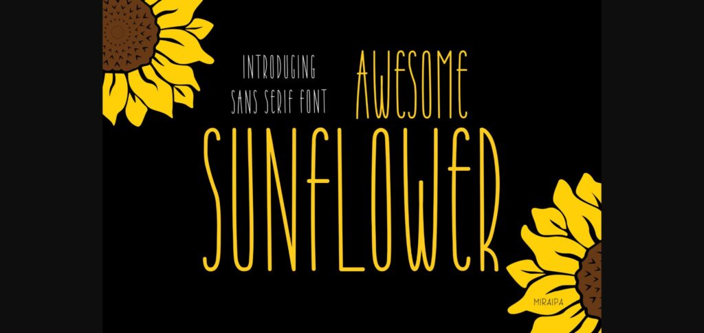 Awesome Sunflower Font Poster 1