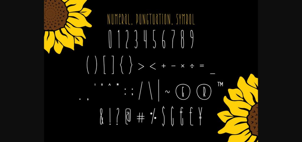 Awesome Sunflower Font Poster 6