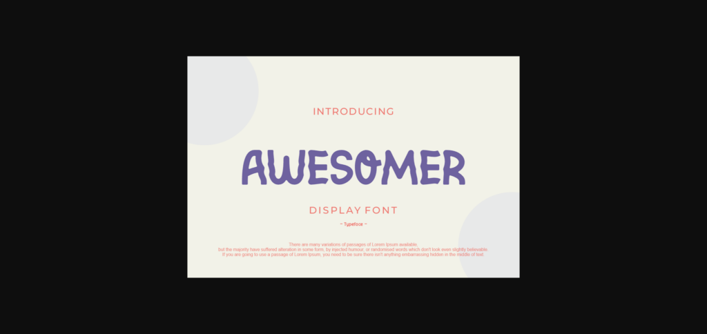 Awesomer Font Poster 3