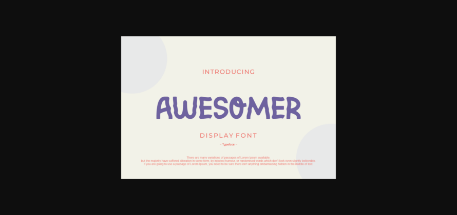 Awesomer Font Poster 3