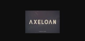 Axeloan Font Poster 1