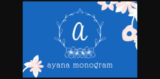 Ayana Monogram Font Poster 1