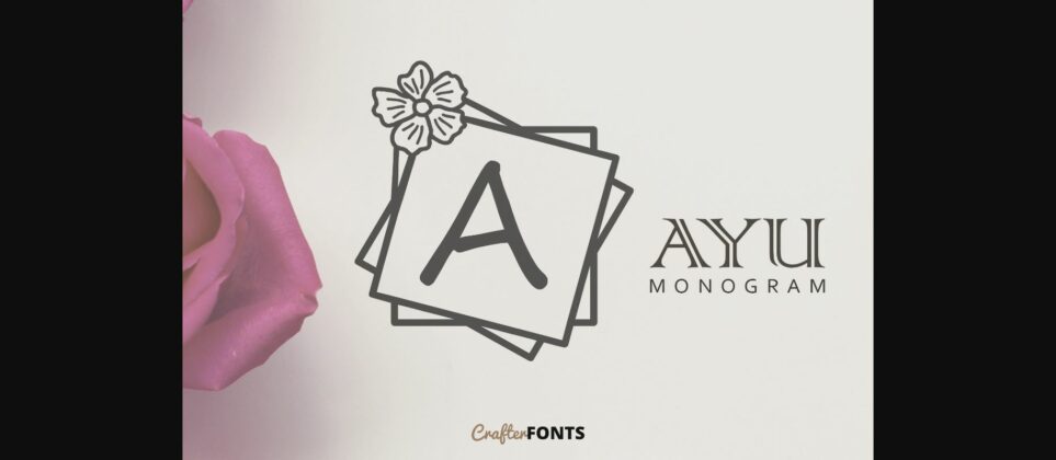 Ayu Monogram Font Poster 3