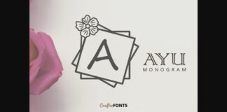 Ayu Monogram Font Poster 1