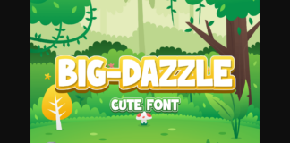 Big Dazzle Font Poster 1