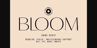 Bloom Font Poster 1