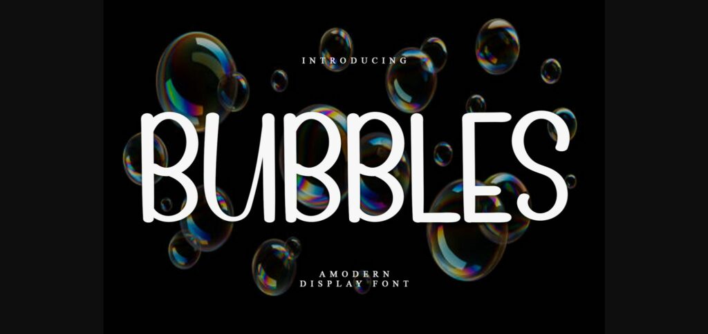 Bubbles Font Poster 3