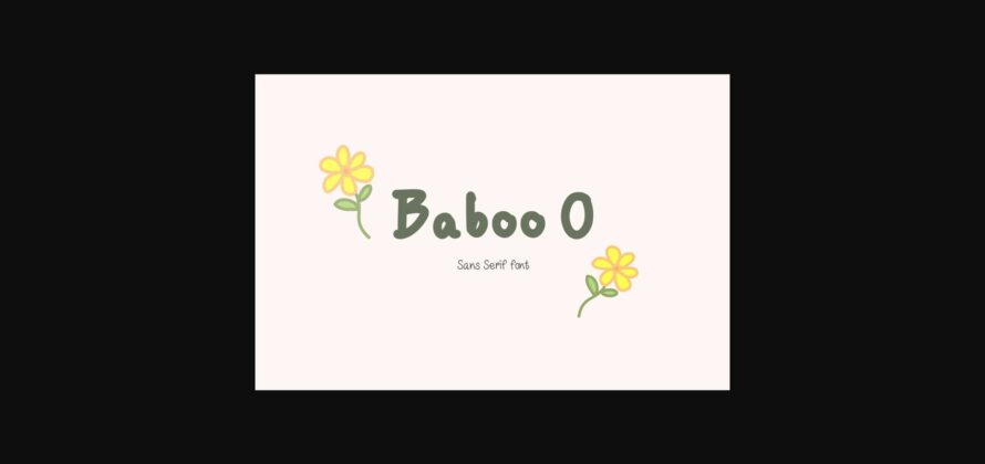 Baboo O Font Poster 1