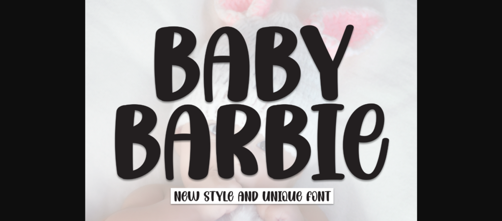 Baby Barbie Font Poster 1