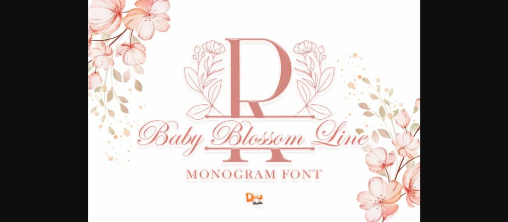 Baby Blossom Line Font Poster 3