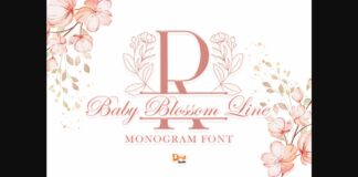 Baby Blossom Line Font Poster 1