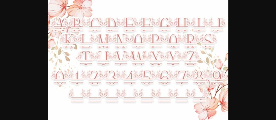 Baby Blossom Line Font Poster 6