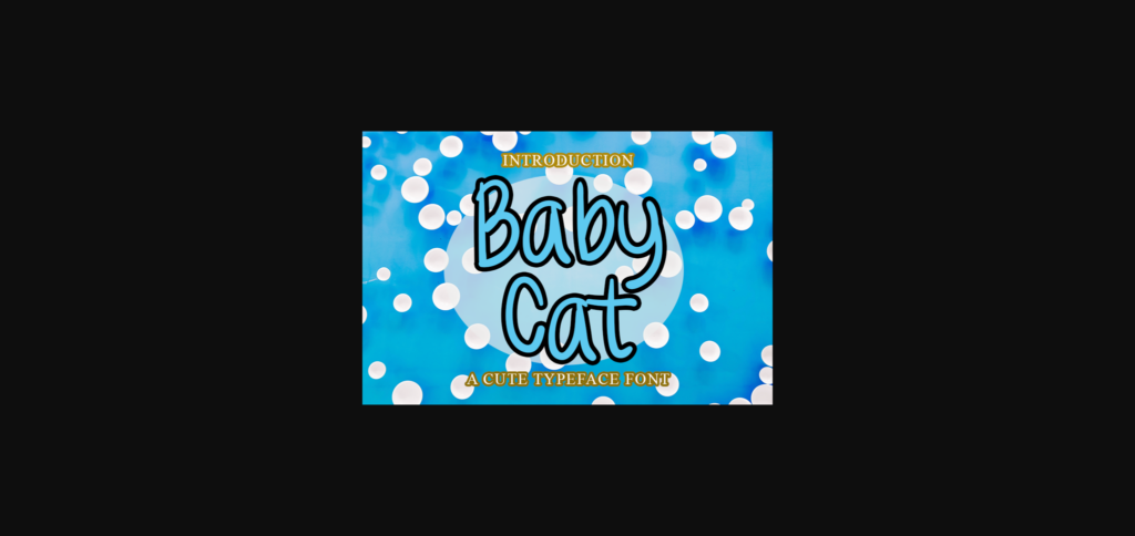 Baby Cat Font Poster 3