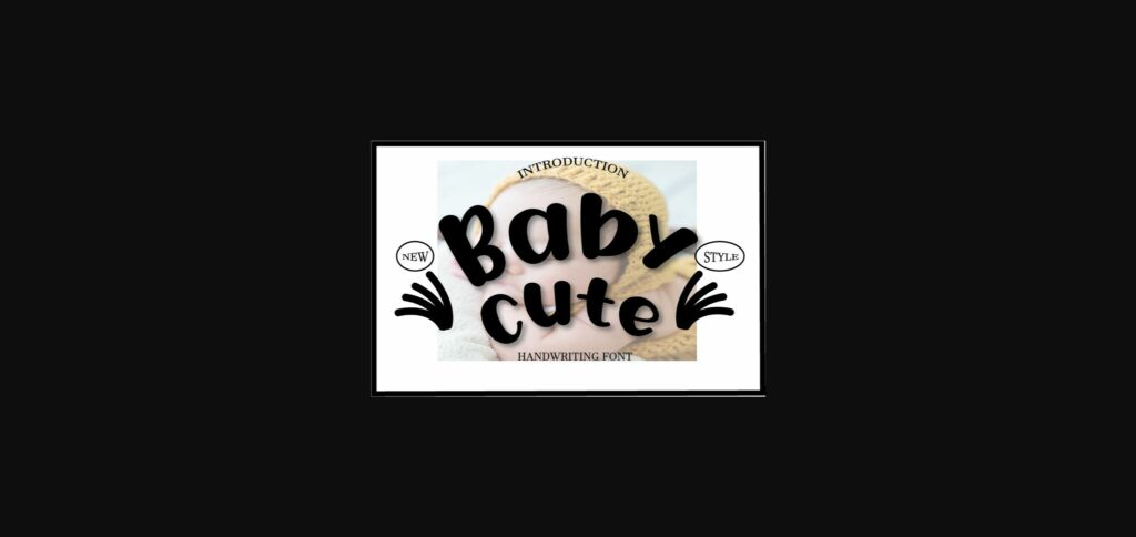 Baby Cute Font Poster 3