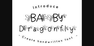 Baby Dragonfly Font Poster 1