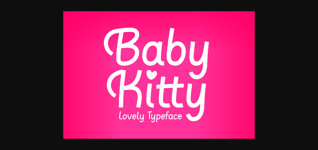 Baby Kitty Font Poster 3