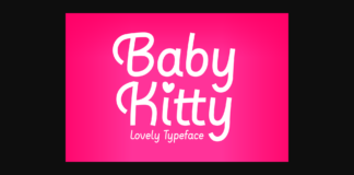 Baby Kitty Font Poster 1