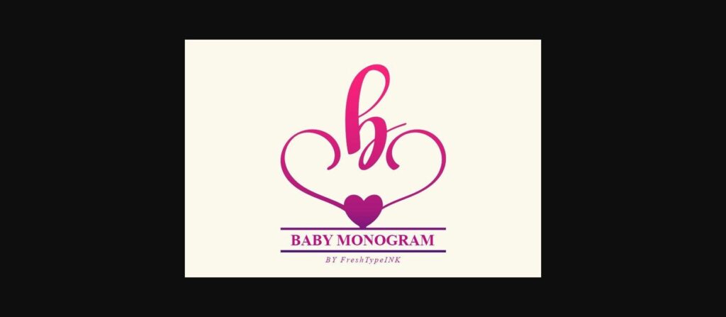 Baby Monogram Font Poster 3