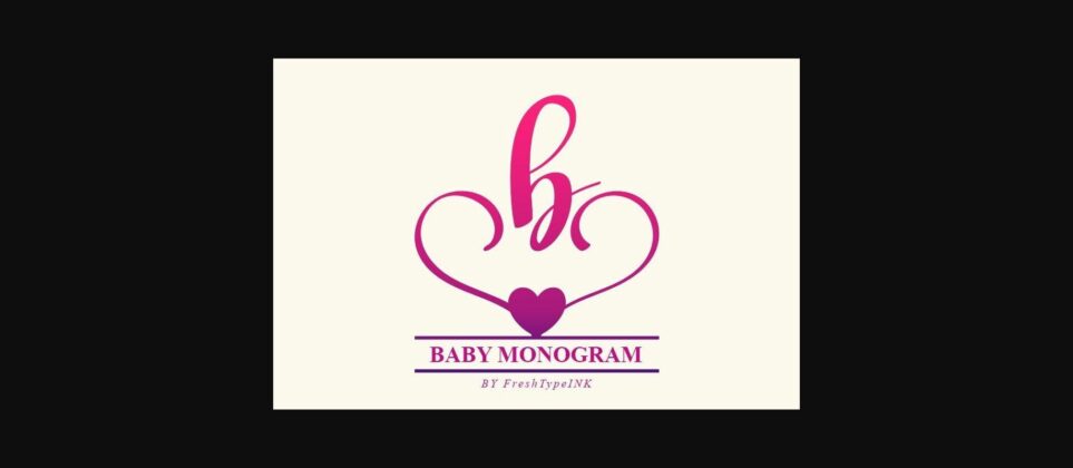 Baby Monogram Font Poster 3