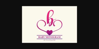 Baby Monogram Font Poster 1