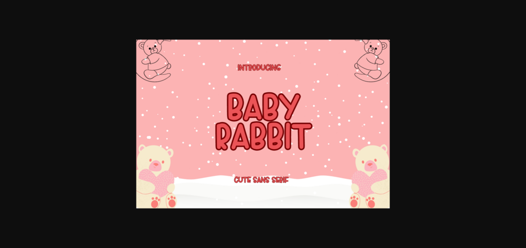 Baby Rabbit Font Poster 1