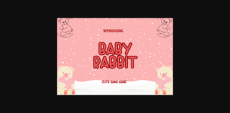 Baby Rabbit Font Poster 1