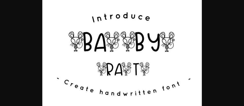 Baby Rat Font Poster 3