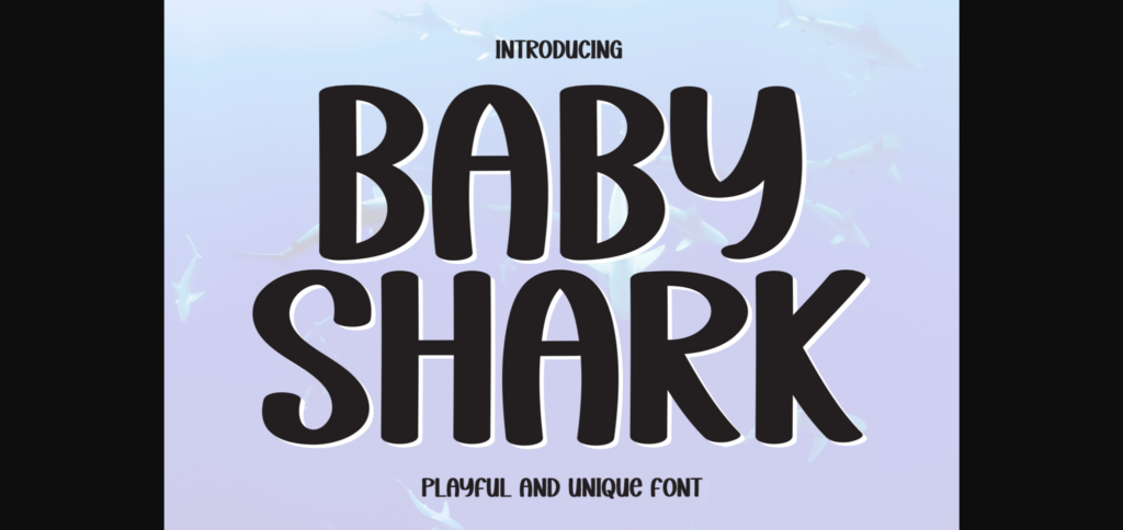 Baby Shark Font Poster 3