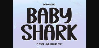 Baby Shark Font Poster 1